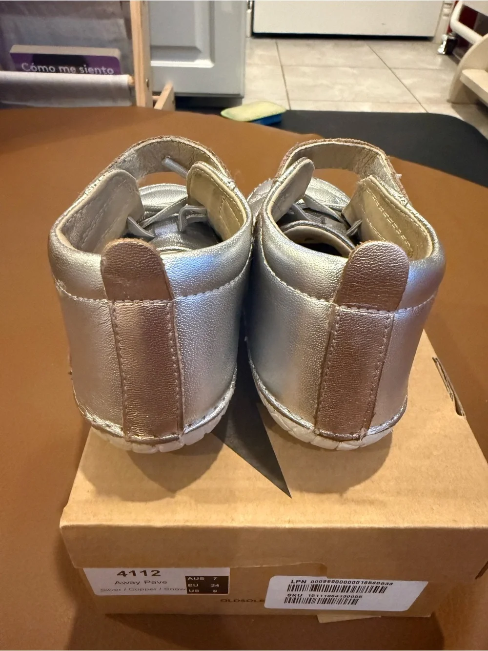 Old Soles Silver Metallic Toddler Sneakers with Hook-and-Loop Strap